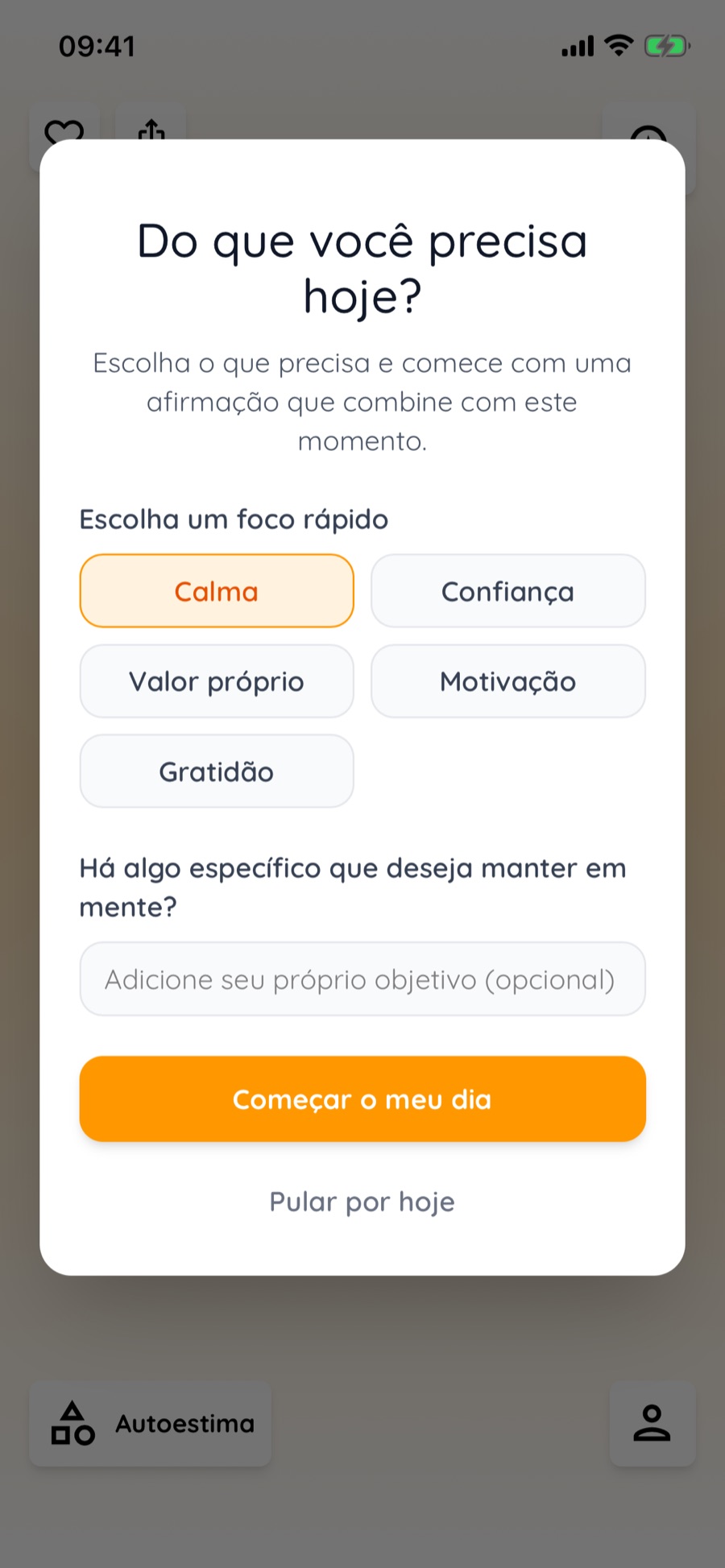 Escolha o que precisa